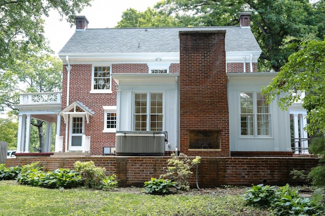 645 Cherry Ave, Waynesboro, VA 22980 - view of front facade with a chimney and brick siding