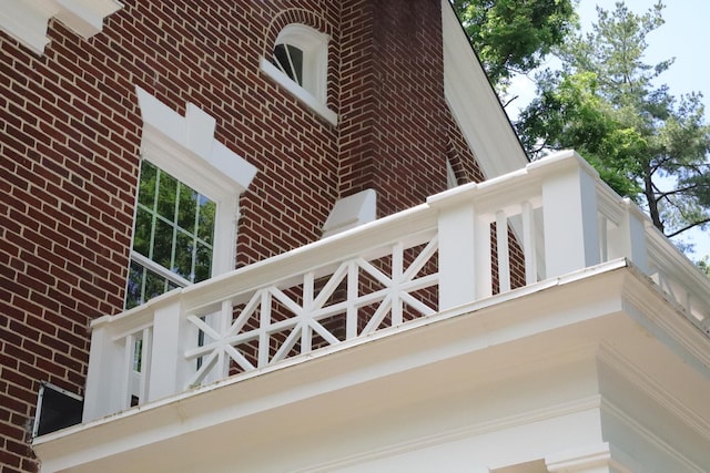 645 Cherry Ave, Waynesboro, VA 22980 - view of home's exterior featuring brick siding and a balcony