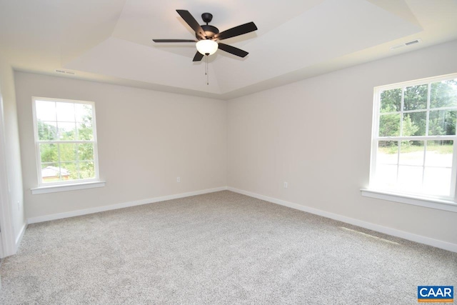 219 Riva Way, Palmyra, VA 22963 - carpeted empty room featuring a tray ceiling, plenty of natural light, and baseboards