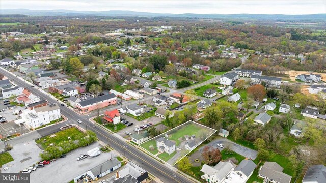 aerial view of property's location with property parcel outlined