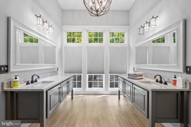 93 Tyro Ln, Roseland, VA 22967 - bathroom featuring healthy amount of natural light, wood finished floors, and vanity