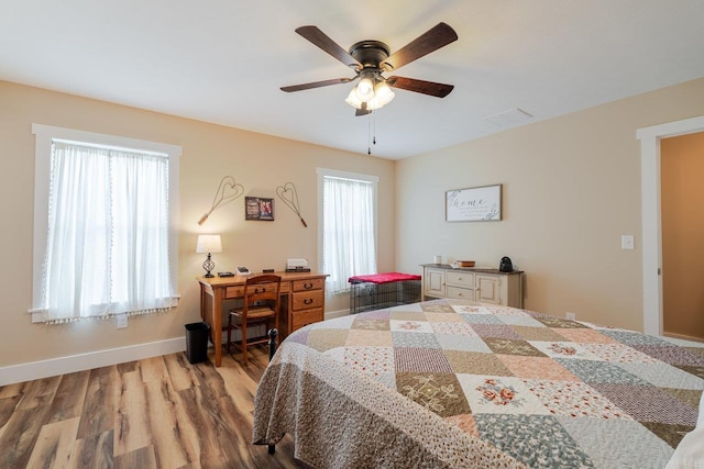 375 Mesa Ct, Broadway, VA 22815 - bedroom featuring wood finished floors and a ceiling fan