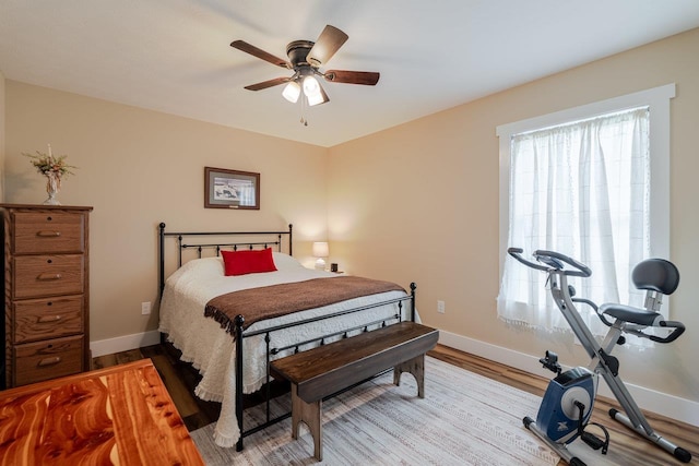 375 Mesa Ct, Broadway, VA 22815 - bedroom featuring wood finished floors and ceiling fan