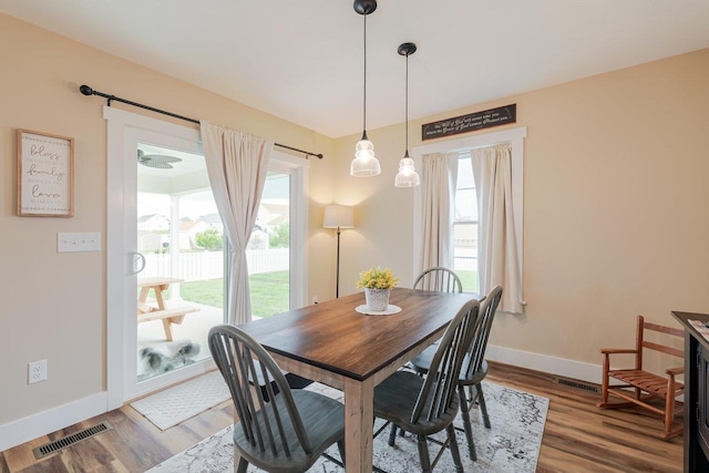 375 Mesa Ct, Broadway, VA 22815 - dining area featuring plenty of natural light and wood finished floors