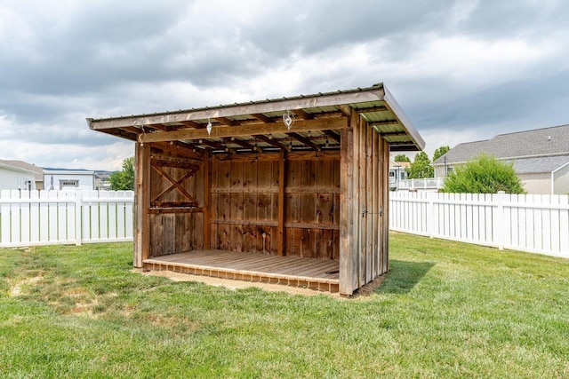 375 Mesa Ct, Broadway, VA 22815 - view of shed featuring a fenced backyard