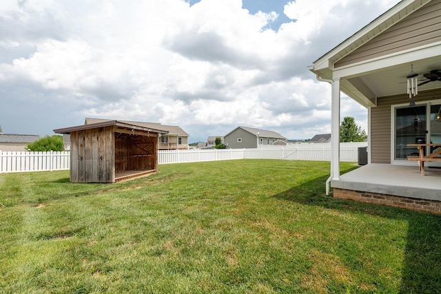 375 Mesa Ct, Broadway, VA 22815 - fenced backyard with a storage unit