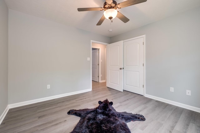 4001 Moreland Gap Rd, New Market, VA 22844 - unfurnished bedroom featuring wood finished floors, baseboards, and ceiling fan