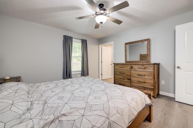 4001 Moreland Gap Rd, New Market, VA 22844 - bedroom featuring light wood-style flooring, baseboards, and ceiling fan