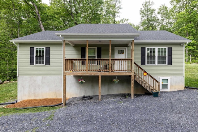 4001 Moreland Gap Rd, New Market, VA 22844 - view of front of home with roof with shingles, stairway, and a porch