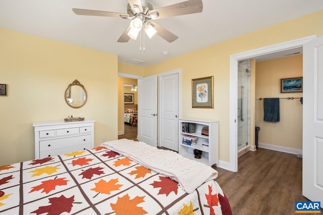 10 Apple Blossom Ct, Nellysford, VA 22958 - bedroom featuring baseboards, a ceiling fan, and dark wood-style floors