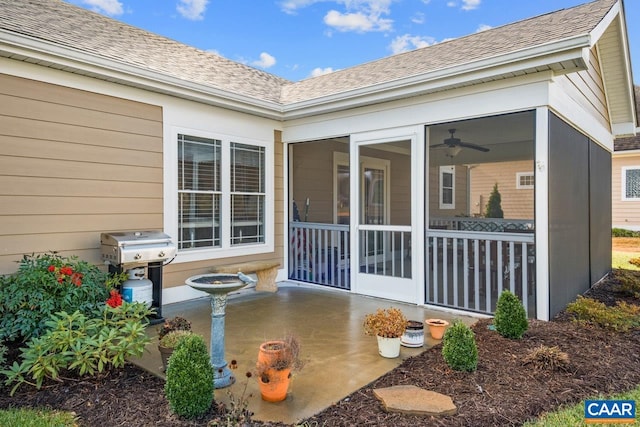 10 Apple Blossom Ct, Nellysford, VA 22958 - rear view of property featuring a sunroom and a shingled roof