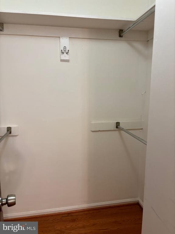  - spacious closet with wood finished floors