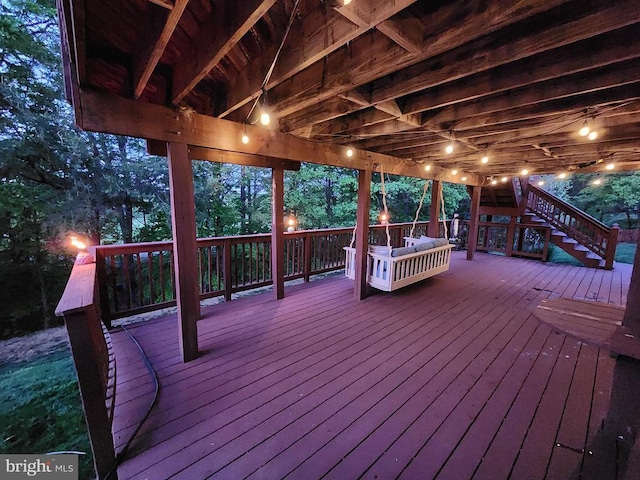 10010 Peppermill Ct, Fredericksburg, VA 22407 - wooden terrace with stairs