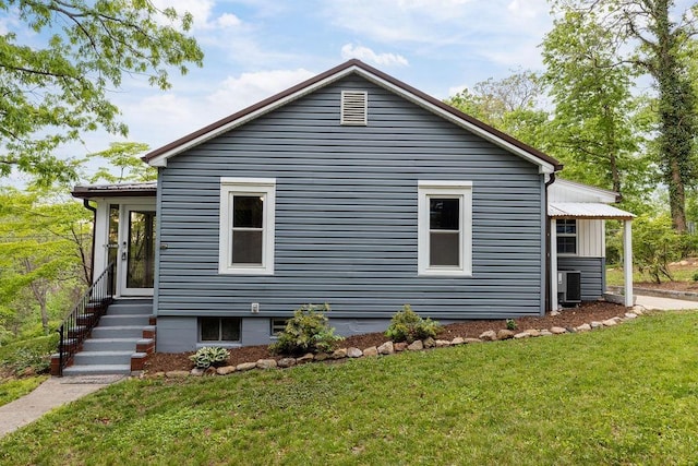 837 Faber Ave, Waynesboro, VA 22980 - view of side of home with a yard and cooling unit