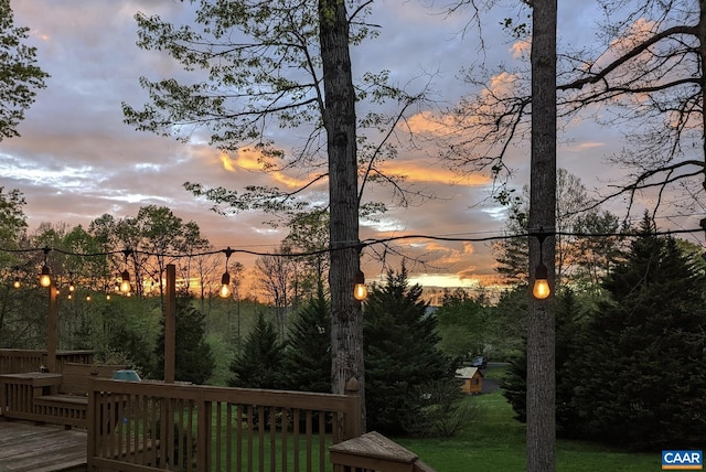 2034 Bobwhite Ct, Charlottesville, VA 22901 - view of deck at dusk