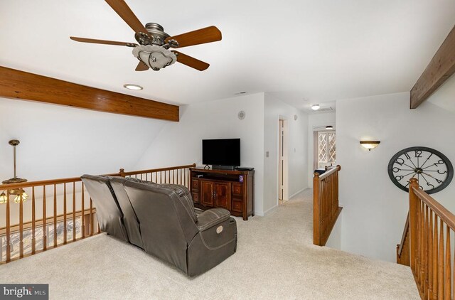 102 Spotswood Rd, Locust Grove, VA 22508 - carpeted living room with a ceiling fan