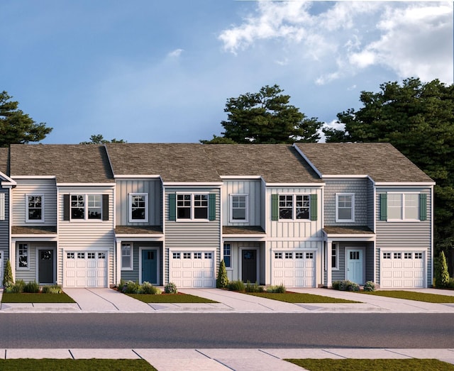 240 Camden Dr, Waynesboro, VA 22980 - townhome / multi-family property featuring board and batten siding, an attached garage, and concrete driveway