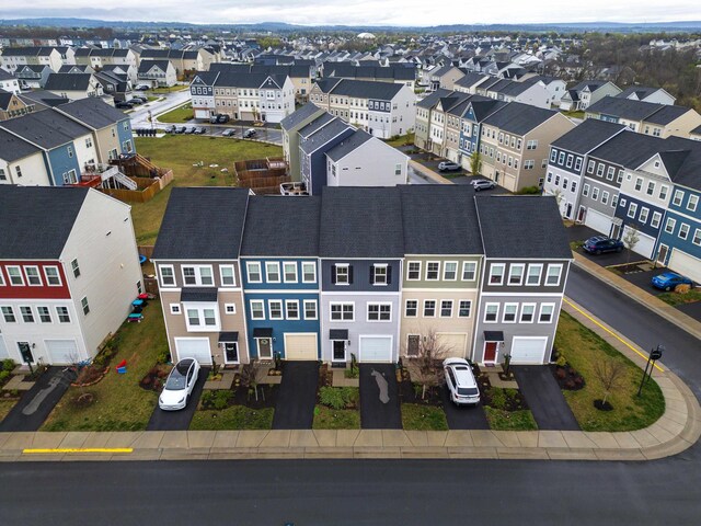 aerial view of residential area