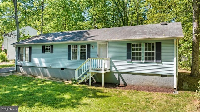 13602 Flank March Ln, Spotsylvania, VA 22551 - view of front facade with a front lawn and crawl space