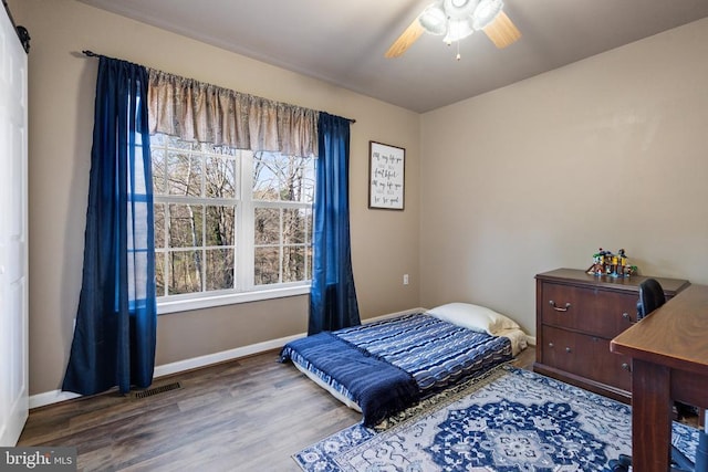 5585 Sperryville Pike, Boston, VA 22713 - bedroom featuring wood finished floors, baseboards, and ceiling fan