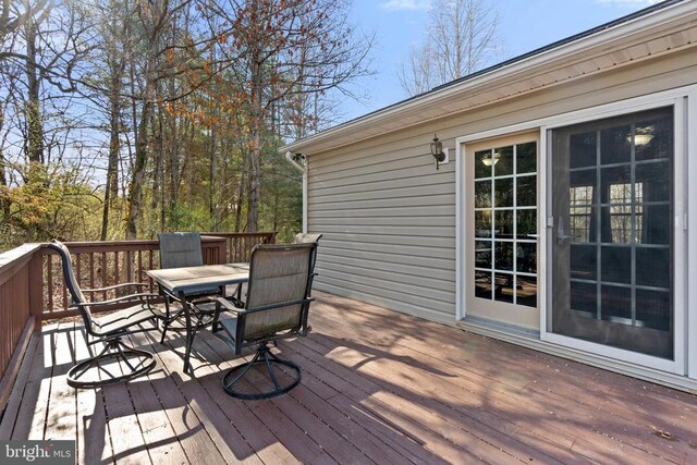 5585 Sperryville Pike, Boston, VA 22713 - wooden terrace featuring outdoor dining area