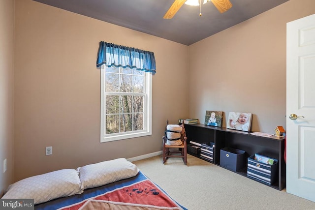5585 Sperryville Pike, Boston, VA 22713 - bedroom with carpet floors, ceiling fan, and baseboards
