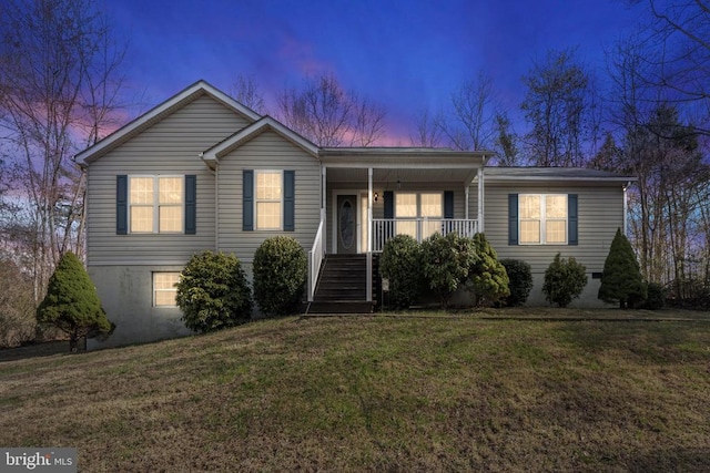 5585 Sperryville Pike, Boston, VA 22713 - single story home with a porch, a front yard, and stairs