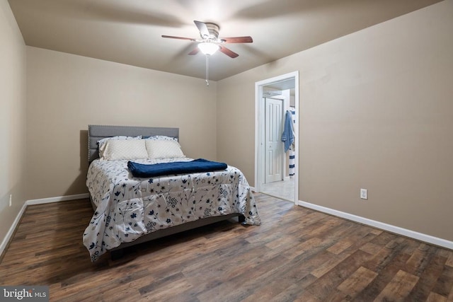 5585 Sperryville Pike, Boston, VA 22713 - bedroom with baseboards, wood finished floors, and ceiling fan