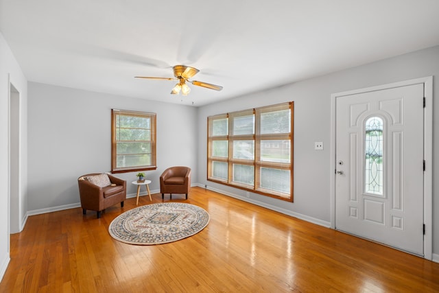 2403 Bare St, Staunton, VA 24401 - entryway featuring wood finished floors and a ceiling fan