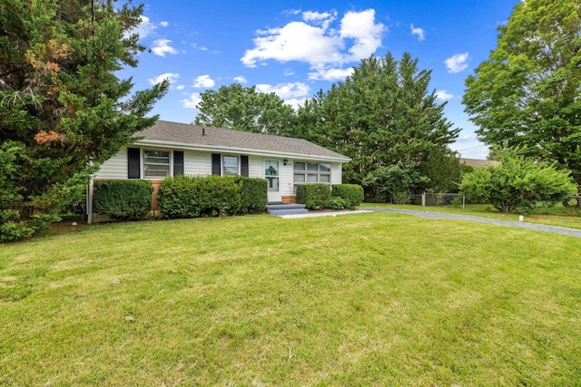 2403 Bare St, Staunton, VA 24401 - ranch-style house with a front yard and driveway
