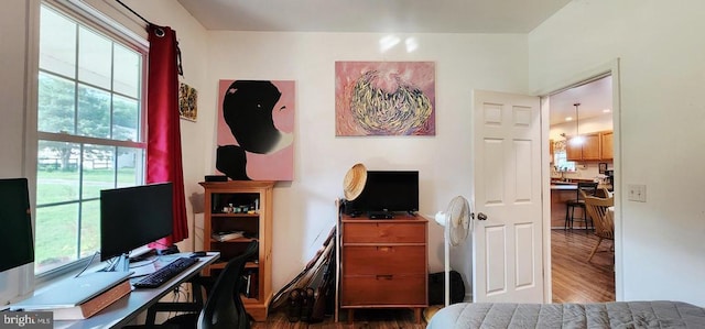 1884 Kennon Rd, Mineral, VA 23117 - bedroom featuring dark wood-style flooring and a desk