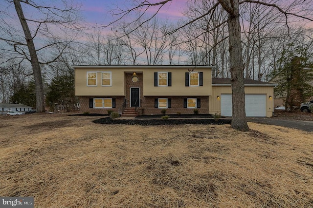 split foyer home with a garage