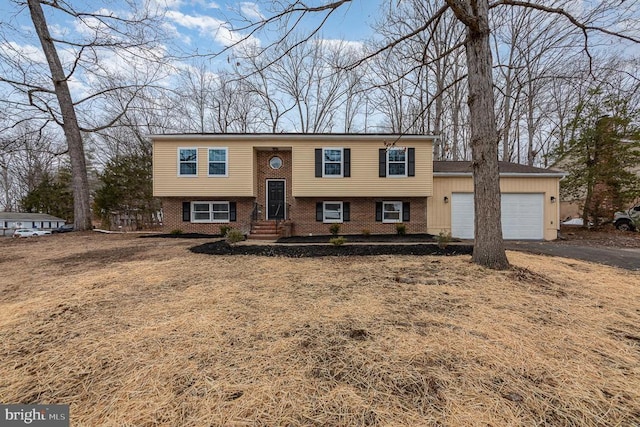 bi-level home with a garage