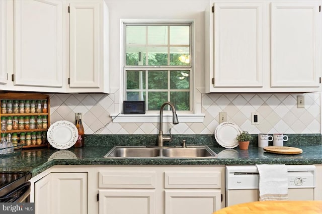 319 Fox Hunters Ln, Madison, VA 22727 - kitchen with white cabinets and dark countertops