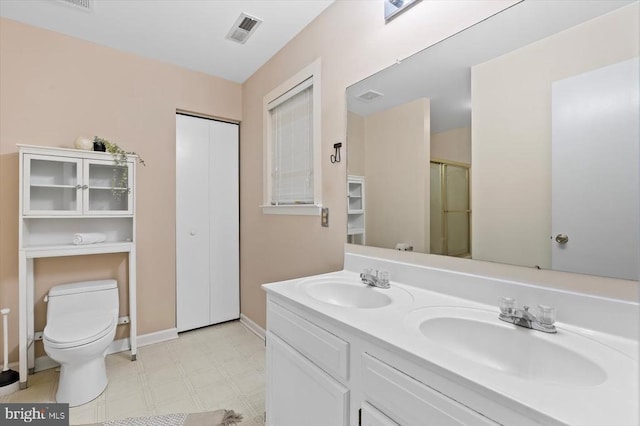 319 Fox Hunters Ln, Madison, VA 22727 - bathroom with double vanity and tile patterned floors