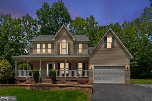 7221 Crockett Ave, Rapidan, VA 22733 - colonial inspired home featuring driveway, a garage, and a porch