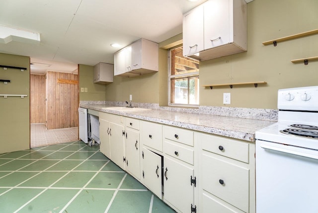 340 New York Ave, Harrisonburg, VA 22801 - kitchen featuring white appliances, white cabinets, and light countertops