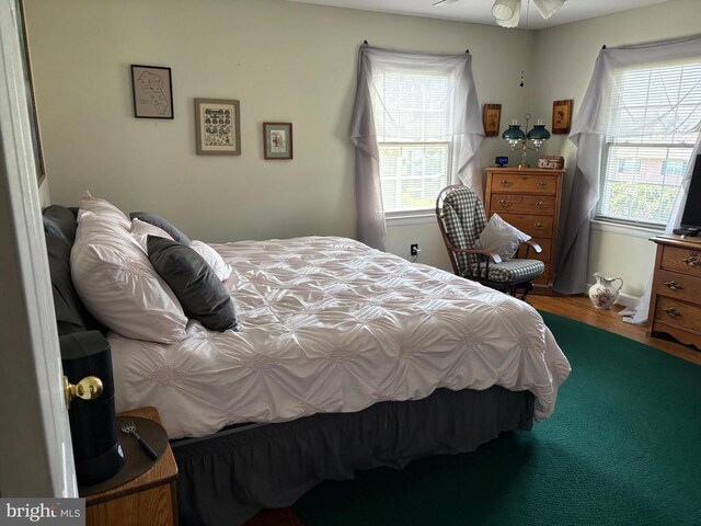 bedroom featuring wood finished floors