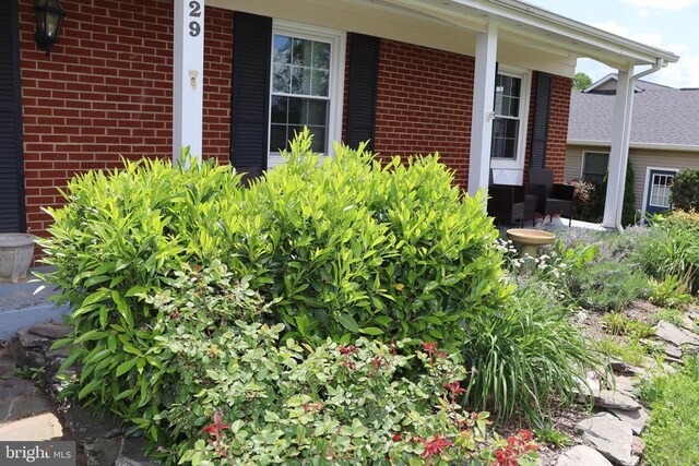 229 Dover Rd, Warrenton, VA 20186 - property entrance with brick siding and covered porch