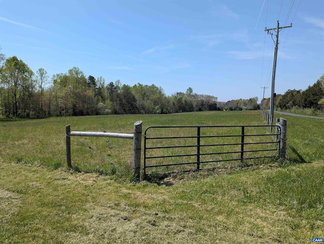 4064 Deep Creek Rd, Kents Store, VA 23084 - view of gate featuring a yard, fence, and a rural view