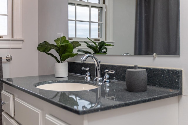 interior details with vanity