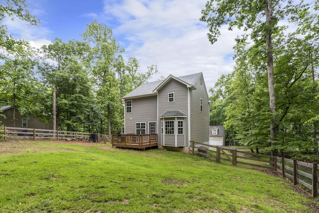 10 Zephyr Rd, Palmyra, VA 22963 - rear view of house featuring a deck and crawl space