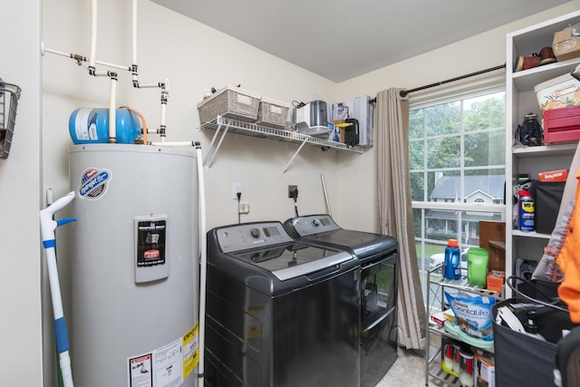 10 Zephyr Rd, Palmyra, VA 22963 - laundry area with water heater and independent washer and dryer