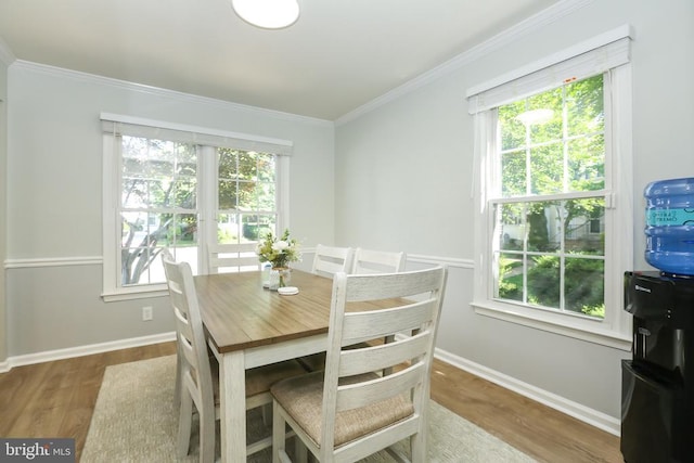 769 Cherry Tree Ln, Warrenton, VA 20186 - dining space with wood finished floors and ornamental molding