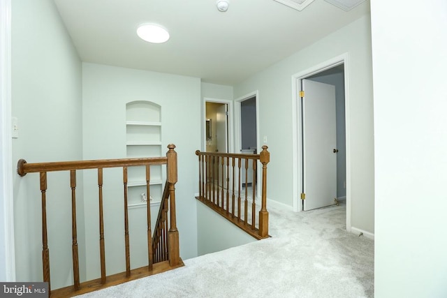 769 Cherry Tree Ln, Warrenton, VA 20186 - corridor with an upstairs landing, carpet floors, and built in features