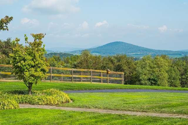 945 Neese Ln, New Market, VA 22844 - view of property's community with fence, a mountain view, a view of trees, a yard, and a rural view