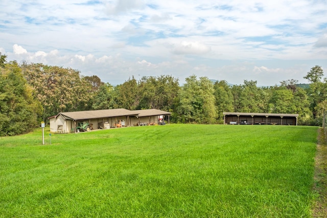 945 Neese Ln, New Market, VA 22844 - view of yard with a forest view and a pole building