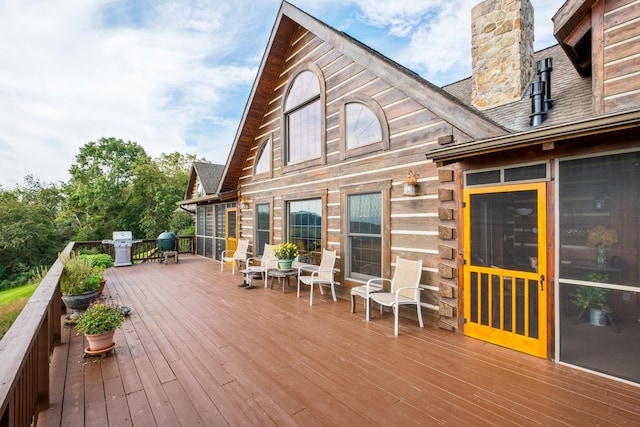 945 Neese Ln, New Market, VA 22844 - deck featuring area for grilling