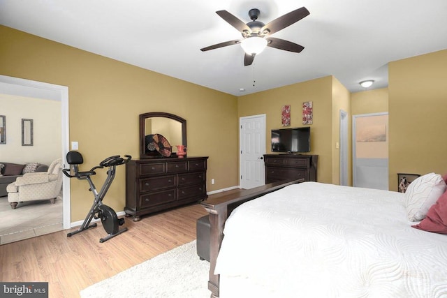 12006 Meadow Branch Way, Fredericksburg, VA 22407 - bedroom featuring light wood-style flooring and ceiling fan