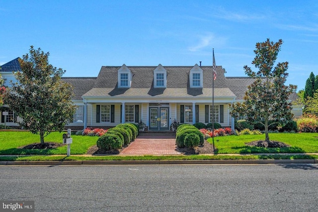 12006 Meadow Branch Way, Fredericksburg, VA 22407 - cape cod house with a front yard, french doors, and a porch